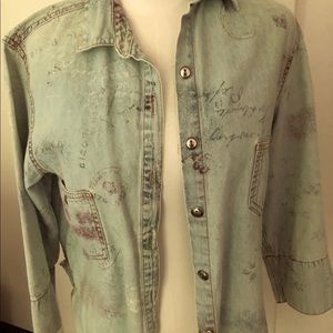 Chico’s Designer Lightweight Jean Jacket and Capri Jeans